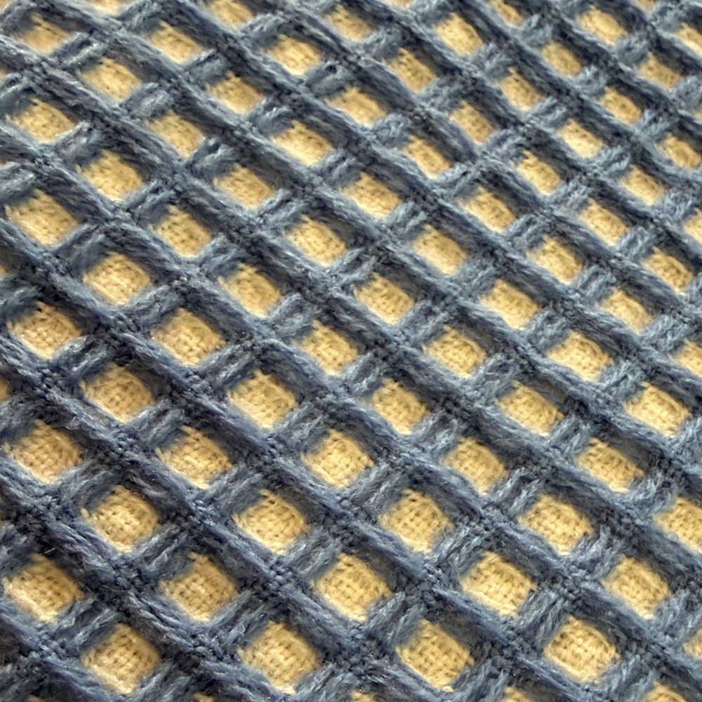 Blue and White Checkered 2 Blanket Set NEW 5ft long by 4ft wide for each - Picture 5 of 9